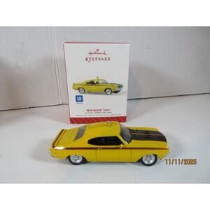 Hallmark 2014 Keepsake 1970 Buick GSX Car Ornament Yellow   Diecast Metal